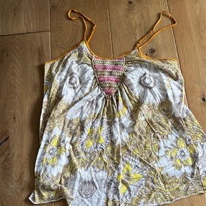 Free People spaghetti strap floral tank